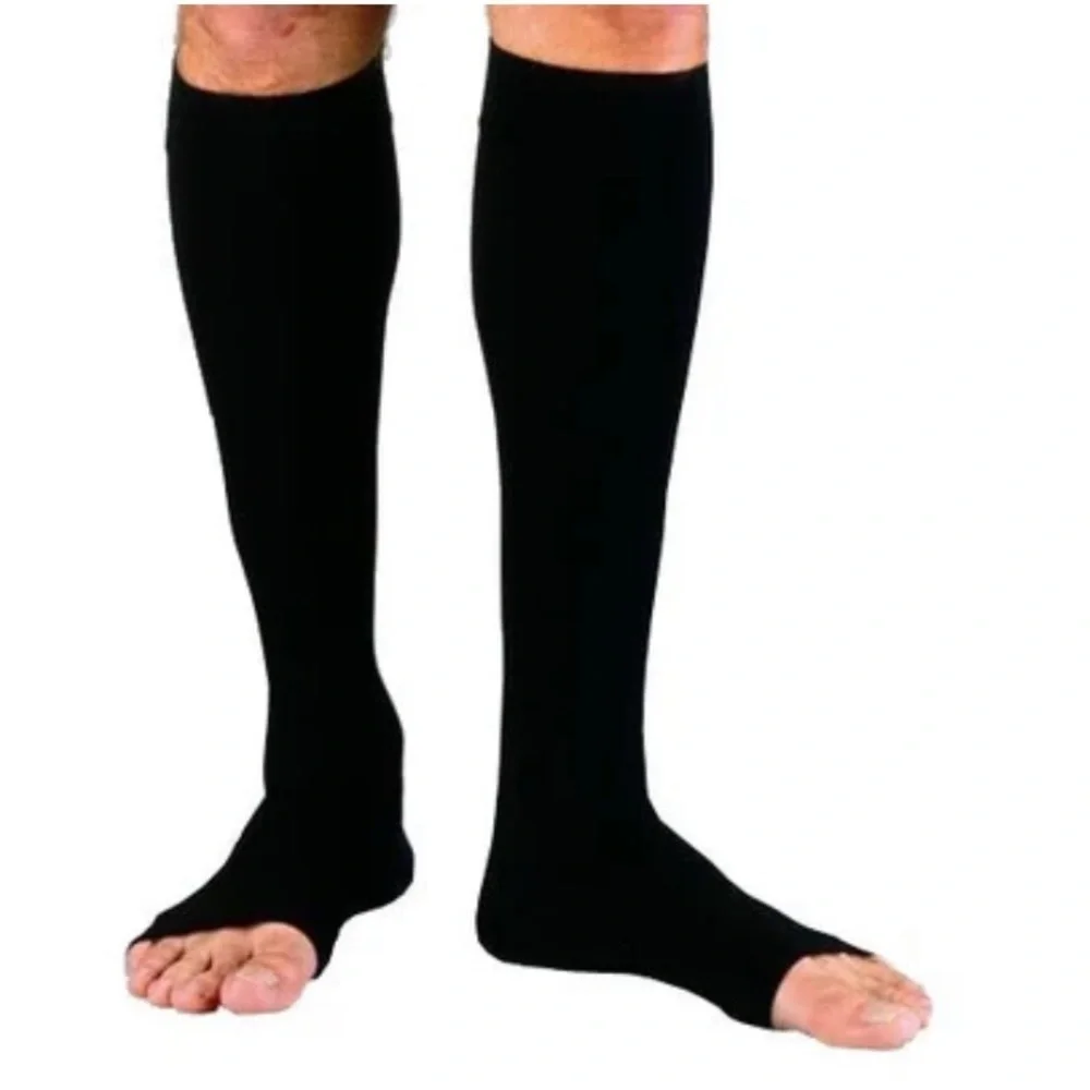 JOBST for Men 2 Pair Compression Stockings Knee High 20-30 mmHg Open Toe Size L‎